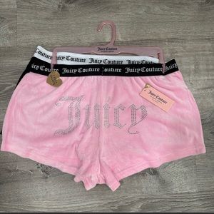 NWT Juicy Couture 2PCK Velour Shorts